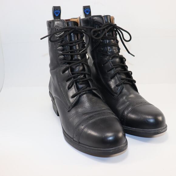 Ariat Heritage Contour II H2O Black Leather Boots Men’s 9.5D - Picture 1 of 6